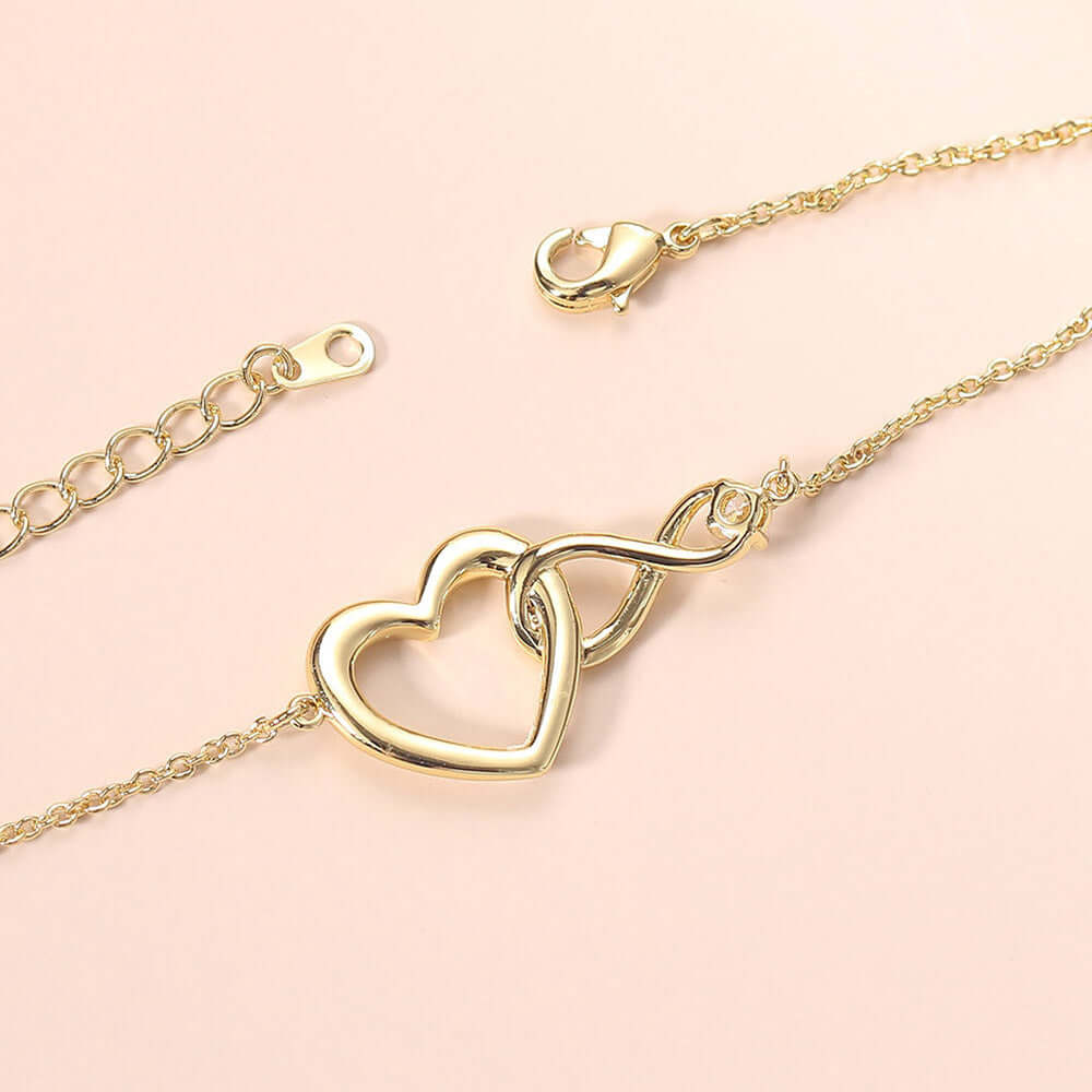 Dazzling Infinity Heart Pendant Necklace