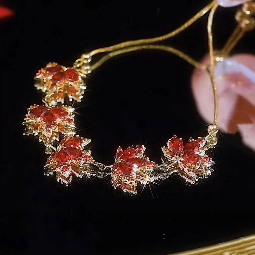 Dazzling Maple Leaf Bracelet