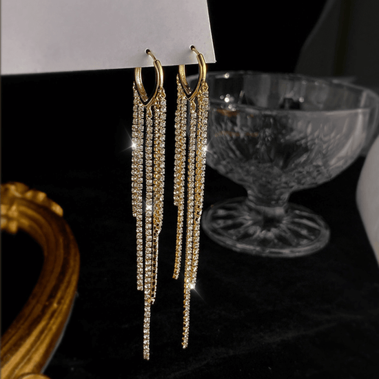 Diamond Tassel Earrings