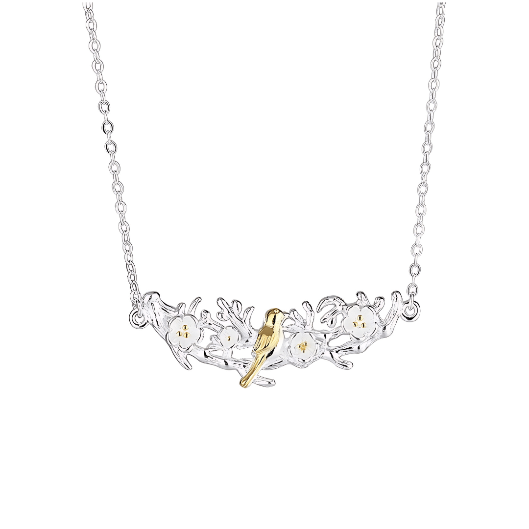 Dove and Olive Branch of Hope Pendant Necklace