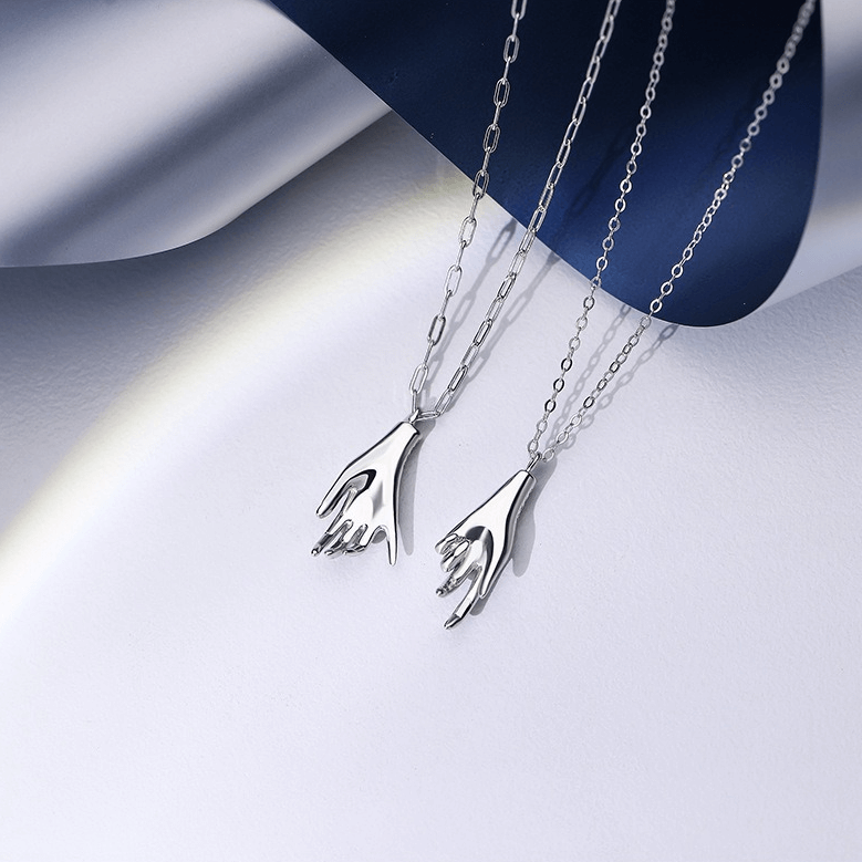 Dual Hand Pendant Necklace