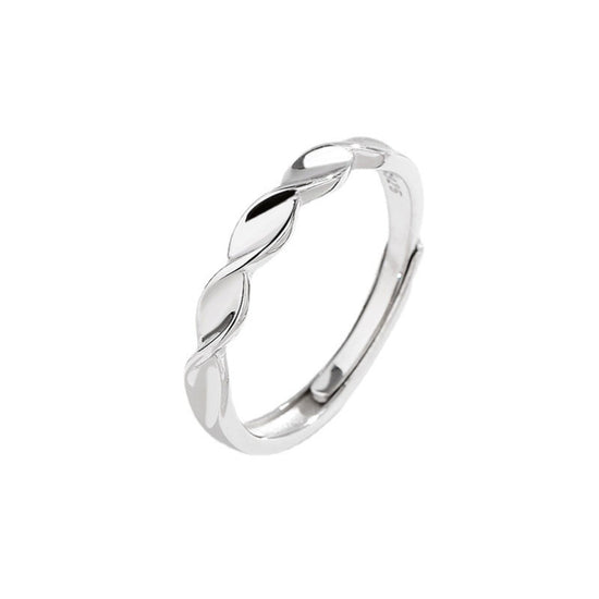 Silver Twist Couple Band Rings