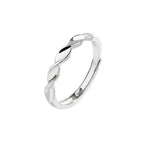 Silver Twist Couple Band Rings