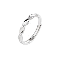 Silver Twist Couple Band Rings