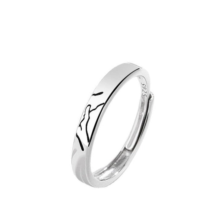 Holding Hands Silver Ring Valentine Gift