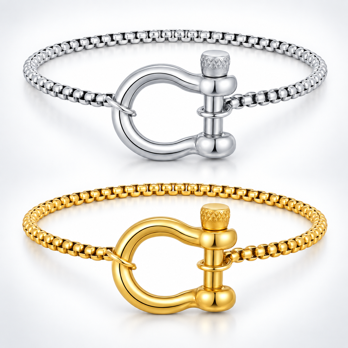 EDGY Horshoe Buckle Unisex Chain Bracelet