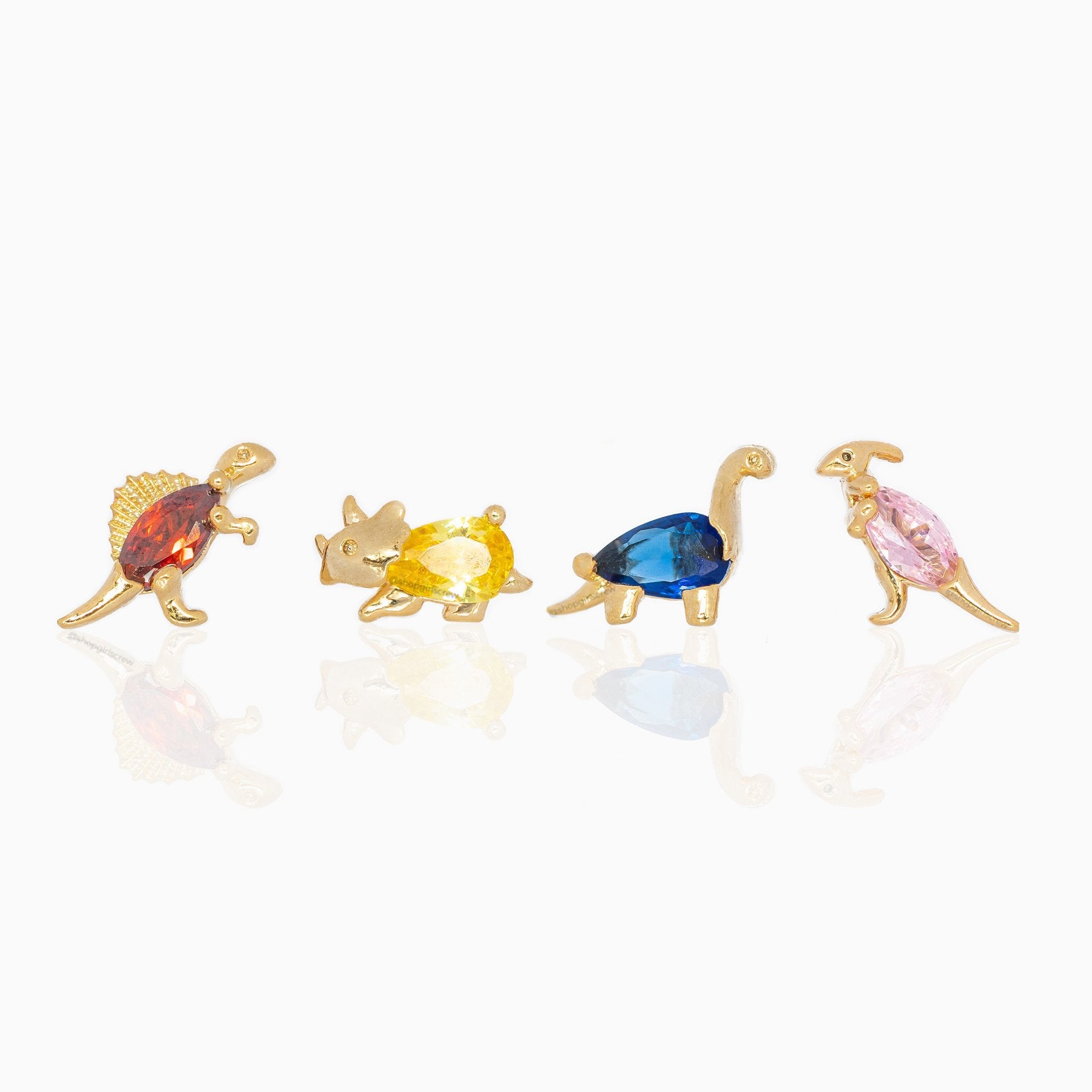 20G Color Dinosaur Cute Helix Second Hole Barbell Stud