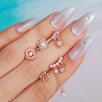 20G Cartilage Pearl Dangle Daith Conch Barbell Earrings | EGD0094