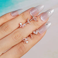 cartilage earrings, piercing jewelry, cartilage piercing, body jewelry, helix piercing, helix earrings, tragus piercing, flower earrings, snake earrings, bowknot earrings, butterfly earrings