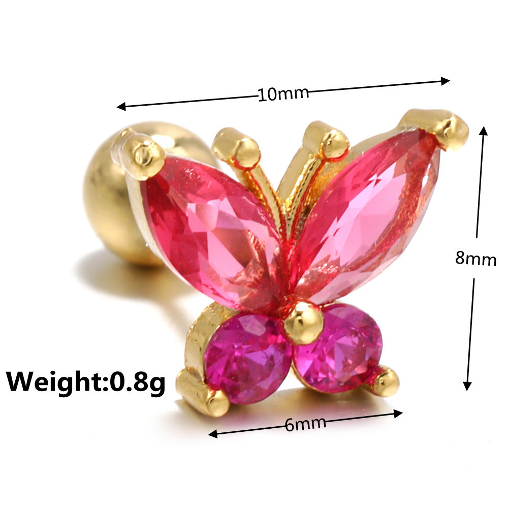 20G Butterfly Hypoallergenic Barbell Daith Stud Piercings | EGD0200