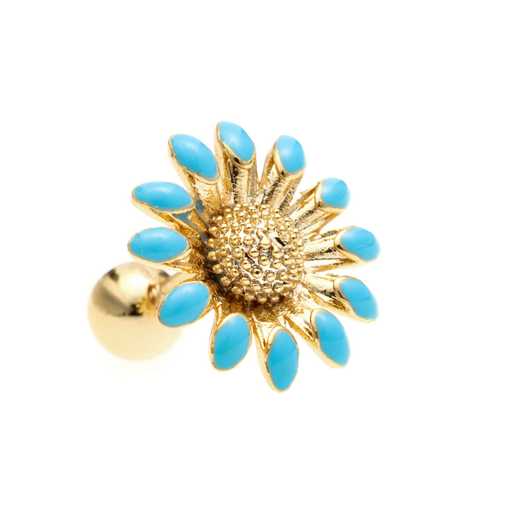 20G Sunflower Cartilage Stud Earrings