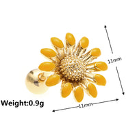 20G Sunflower Cartilage Stud Earrings