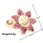 cartilage earrings, piercing jewelry, cartilage piercing, body jewelry, helix piercing, helix earrings, tragus piercing, flower earrings