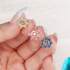 20G Smiley Sunflower Conch Daith Earring