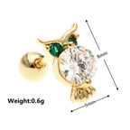 20G Tiny Cartilage Owl Stud Piercing