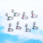 20G Tiny Cartilage Owl Stud Piercing