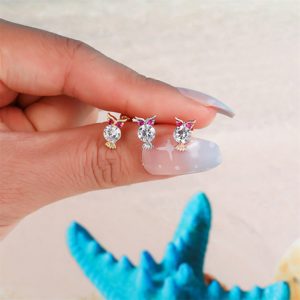 20G Tiny Cartilage Owl Stud Piercing