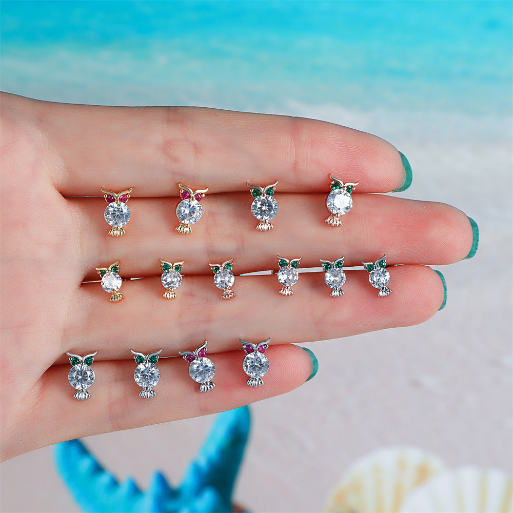 20G Tiny Cartilage Owl Stud Piercing