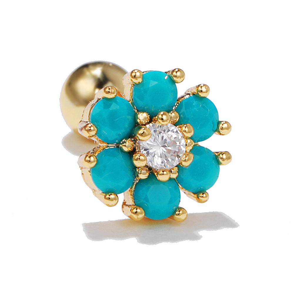 Surgical Steel Y2K Floral Cartilage Piercing Stud