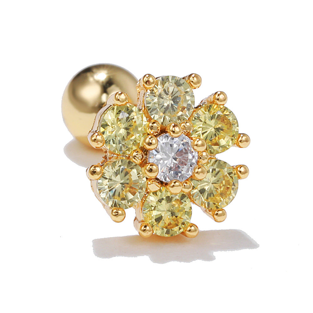 Surgical Steel Y2K Floral Cartilage Piercing Stud