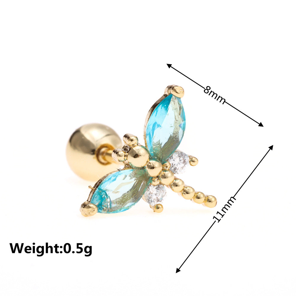 20G Ladybug Dragonfly Insect Helix Piercing