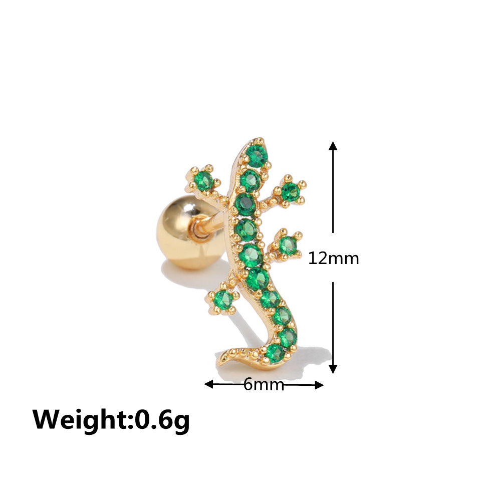 cartilage earrings, piercing jewelry, cartilage piercing, body jewelry, helix piercing, helix earrings, tragus piercing, lizard earrings