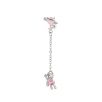 20G Teddy Heart Dangle Chain Conch Piercing 