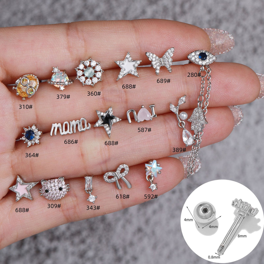 cartilage earrings, piercing jewelry, cartilage piercing, body jewelry, helix piercing, helix earrings, tragus piercing