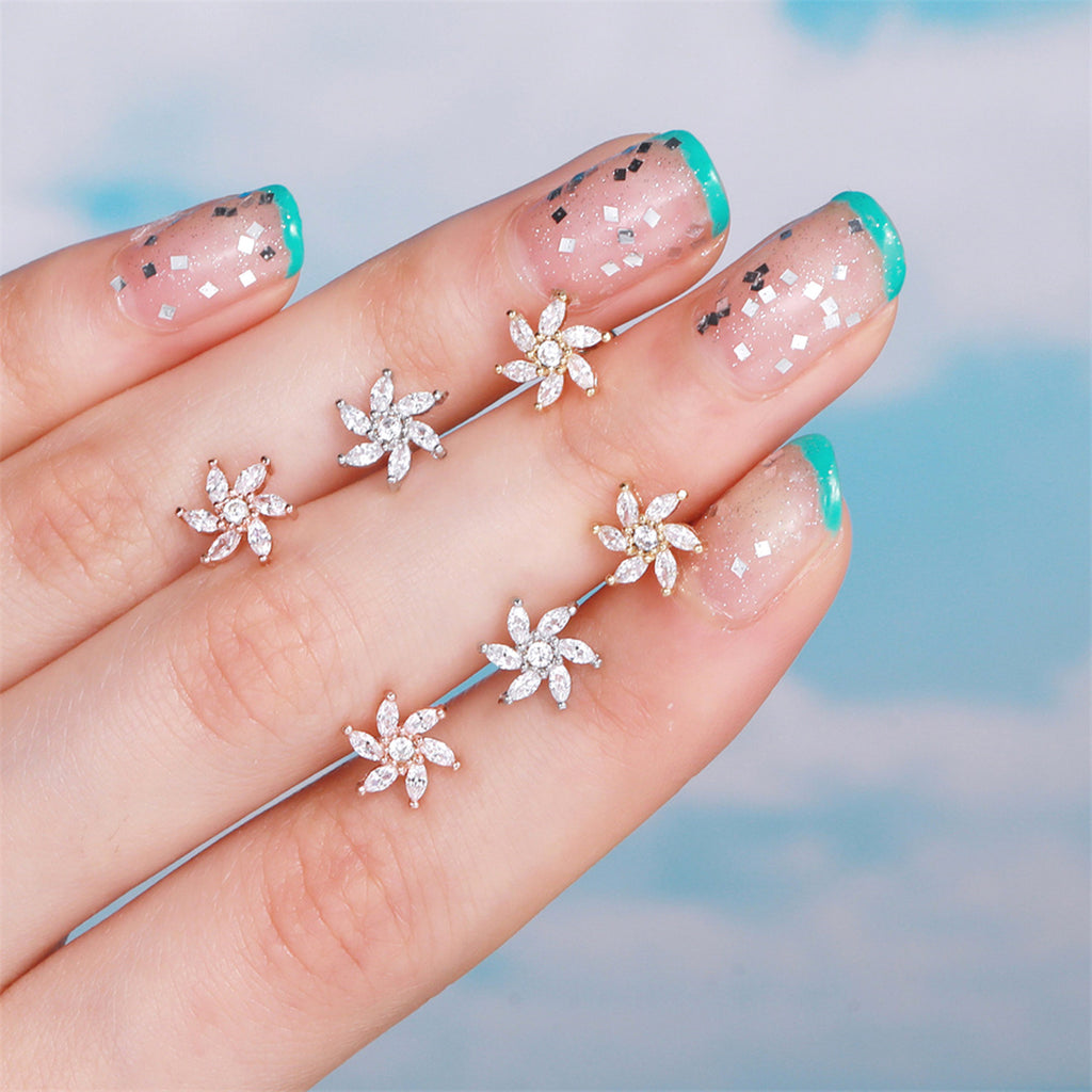 cartilage earrings, piercing jewelry, cartilage piercing, body jewelry, helix piercing, helix earrings, tragus piercing, flower earrings, cute earrings