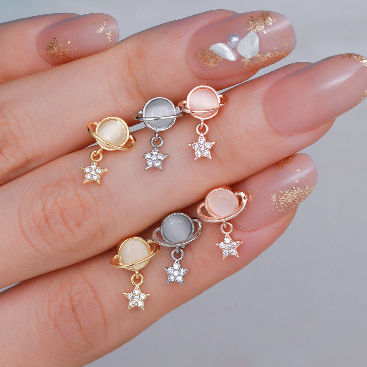 20G Galaxy Star Dangle Conch Piercing stud