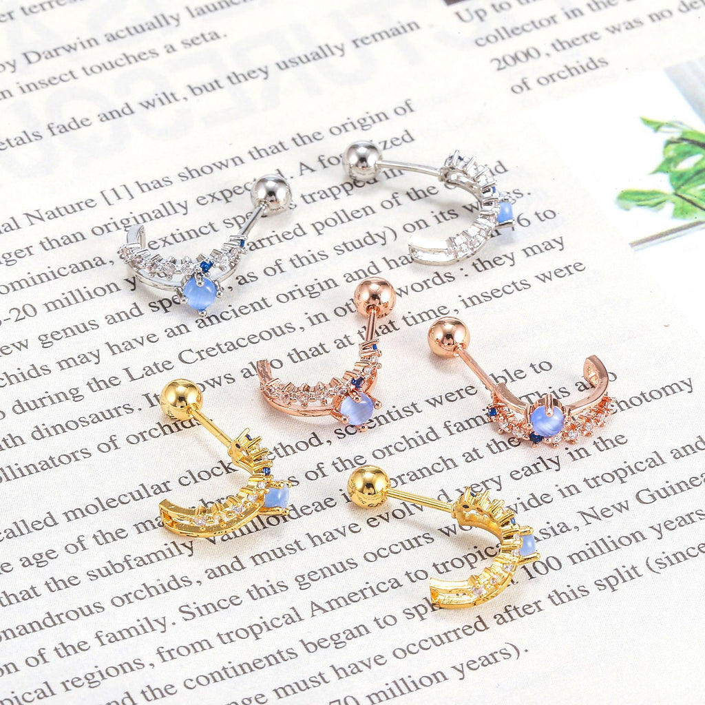 20G Star Emoji Conch Double Piercing Earrings | EGD0382