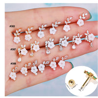 cartilage earrings, piercing jewelry, cartilage piercing, body jewelry, helix piercing, helix earrings, tragus piercing, flower earrings