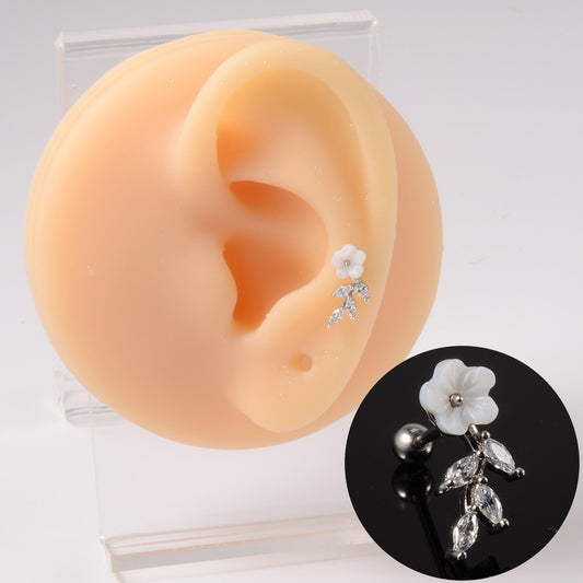 cartilage earrings, piercing jewelry, cartilage piercing, body jewelry, helix piercing, helix earrings, tragus piercing, flower earrings