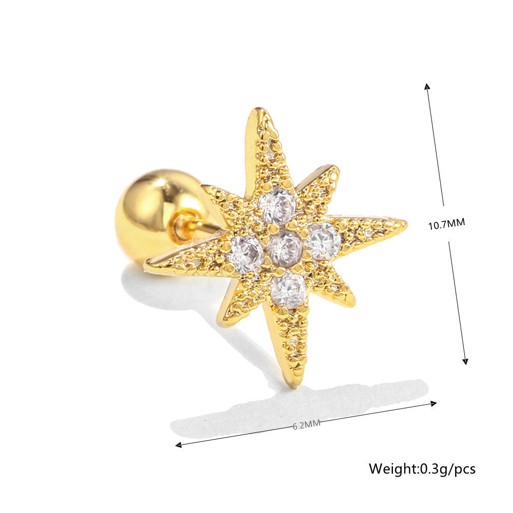 cartilage earrings, piercing jewelry, cartilage piercing, body jewelry, helix piercing, helix earrings, tragus piercing, flower earrings