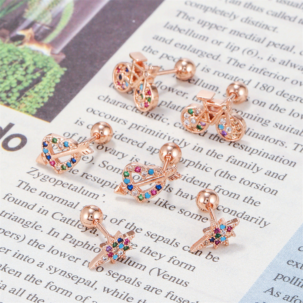 cartilage earrings, piercing jewelry, cartilage piercing, body jewelry, helix piercing, helix earrings, tragus piercing, flower earrings