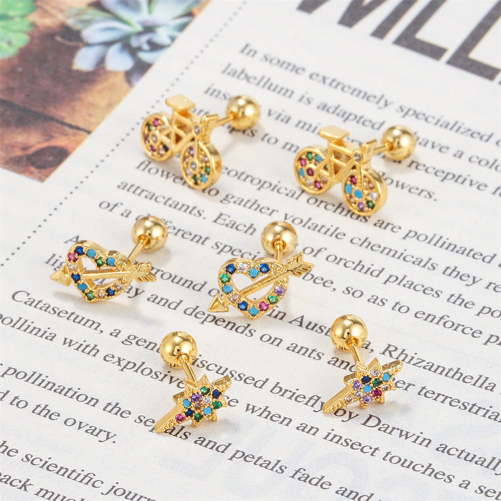 cartilage earrings, piercing jewelry, cartilage piercing, body jewelry, helix piercing, helix earrings, tragus piercing, flower earrings