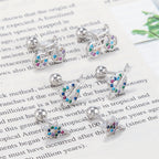 cartilage earrings, piercing jewelry, cartilage piercing, body jewelry, helix piercing, helix earrings, tragus piercing, flower earrings