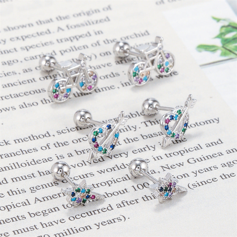 cartilage earrings, piercing jewelry, cartilage piercing, body jewelry, helix piercing, helix earrings, tragus piercing, flower earrings