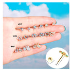 cartilage earrings, piercing jewelry, cartilage piercing, body jewelry, helix piercing, helix earrings, tragus piercing, flower earrings