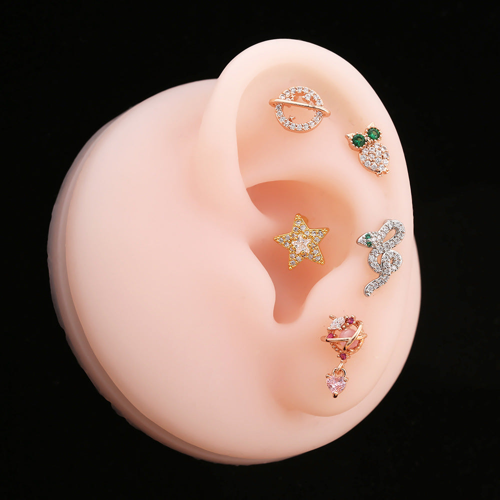 cartilage earrings, piercing jewelry, cartilage piercing, body jewelry, helix piercing, helix earrings, tragus piercing, fruit earrings