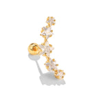 20G Star in a Row Ear Crawler Cartilage Earrings | EGD0498