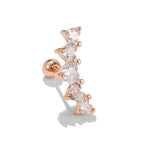 20G Star in a Row Ear Crawler Cartilage Earrings | EGD0498