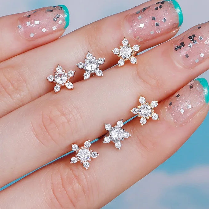 20G Flower Conch Helix Piercing Stud