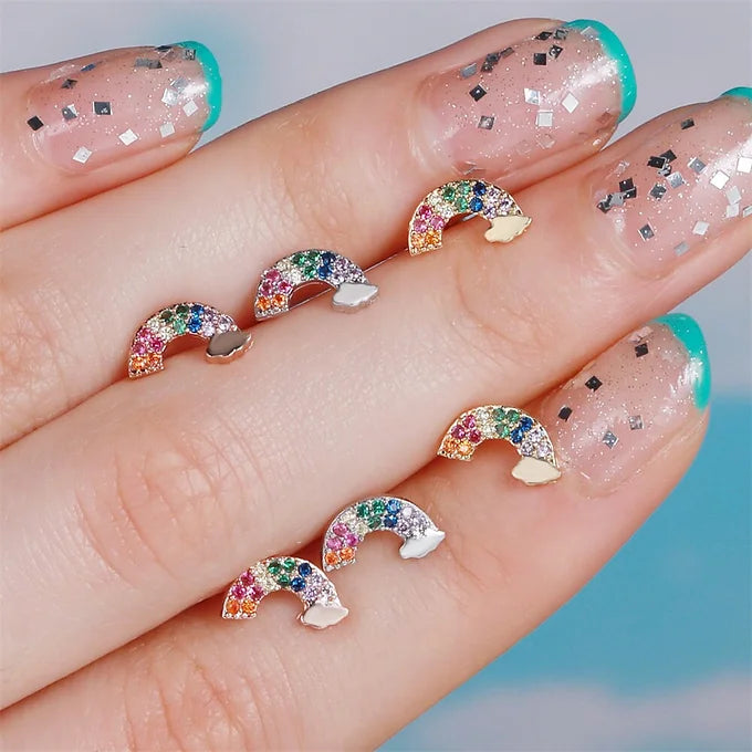 20G Rainbow Conch Helix Piercing Stud