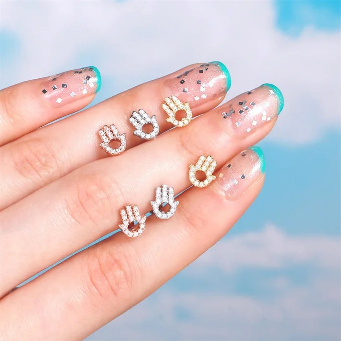 20G Hamsa Conch Helix Piercing Stud