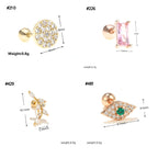 cartilage earrings, piercing jewelry, cartilage piercing, body jewelry, helix piercing, helix earrings, tragus piercing