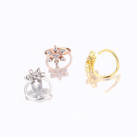 20G Snow Clicker Septum Ring Rose Gold