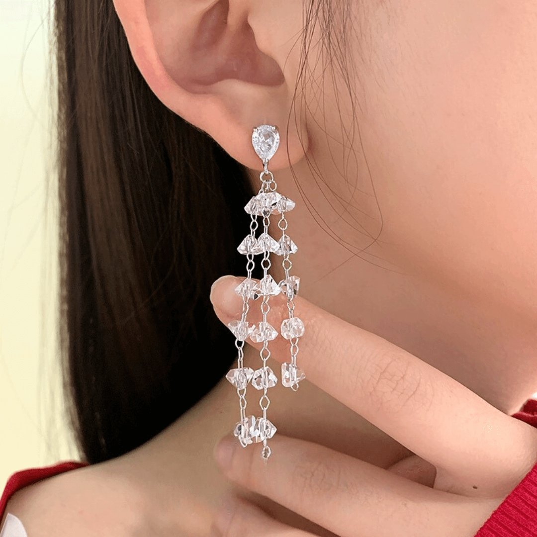 Elegant Crystal Drop Earrings