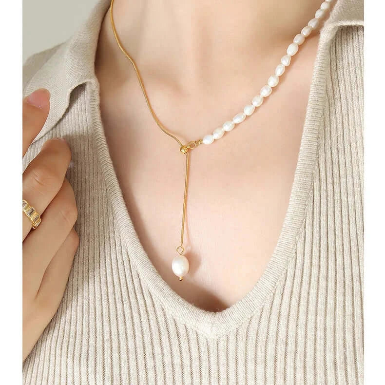 Elegant Pearl Adjustable Necklace