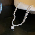 Dainty Elegant Pearl Choker, Pearl Drop Necklace, Pearl Charm | HN1362